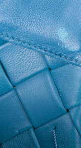 Blue Lido Intrecciato Mules