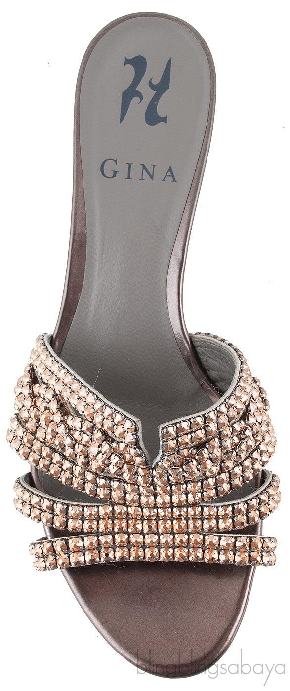 Gun Metal Heeled Sandals