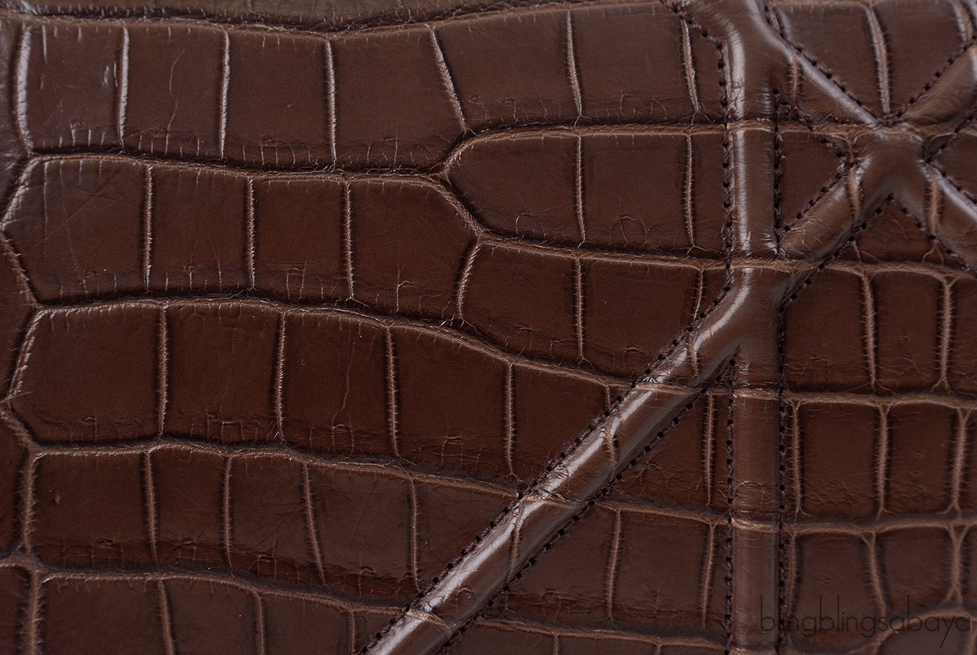 Christian Dior Diorama Brown Crocodile Flap Bag
