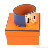 Hermes Blue Brighton Kelly Dog GHW Bracelet