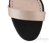 Bi-color Crystal Buckle Sandals