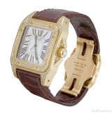 Santos 100 Gold Diamond Watch