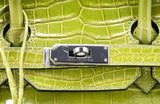 Birkin 35 Vert Anis Porosus PHW