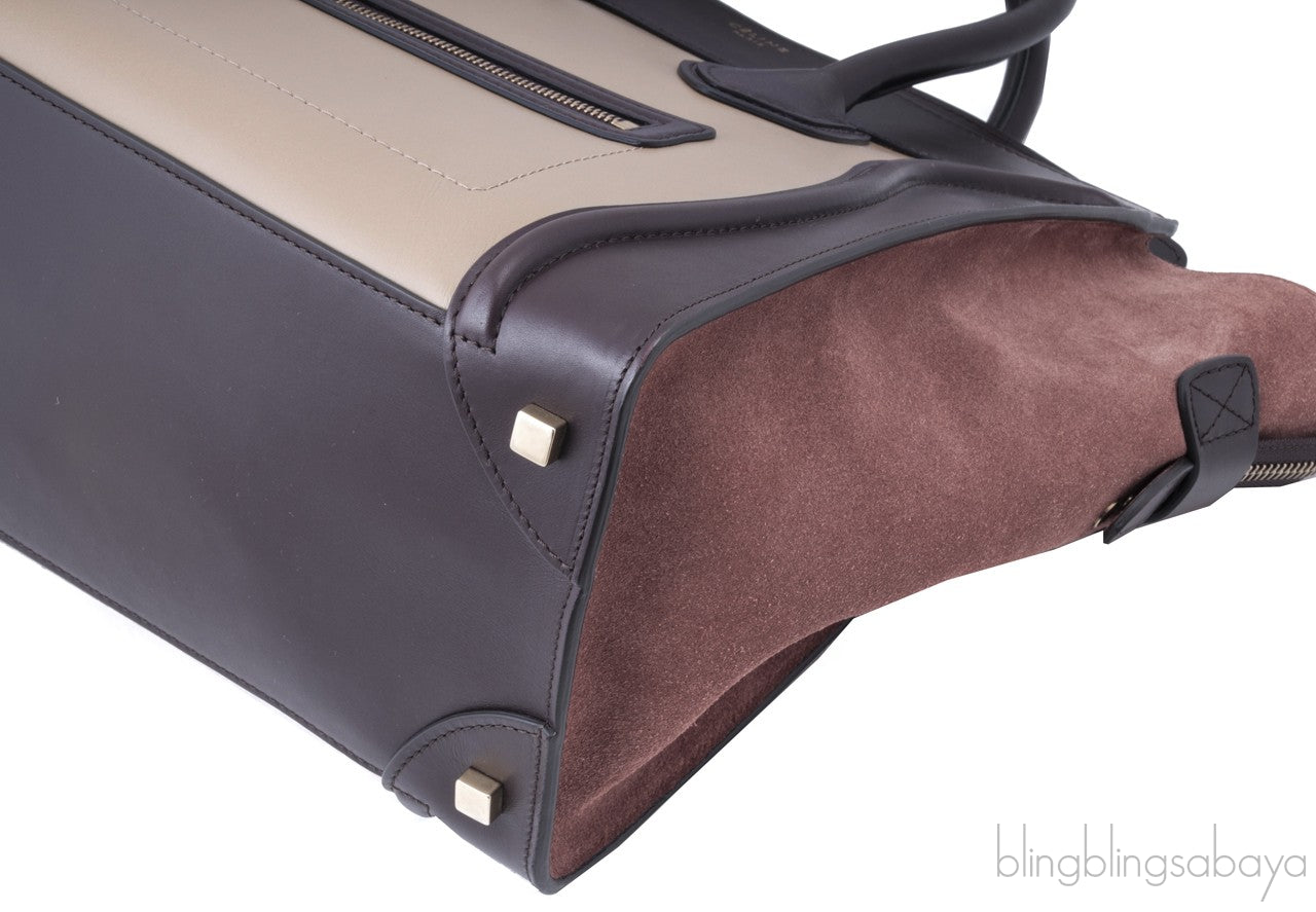 Mini Luggage Tricolor Beige