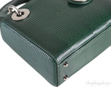 Lady Dior Emerald Green Mini Lizard