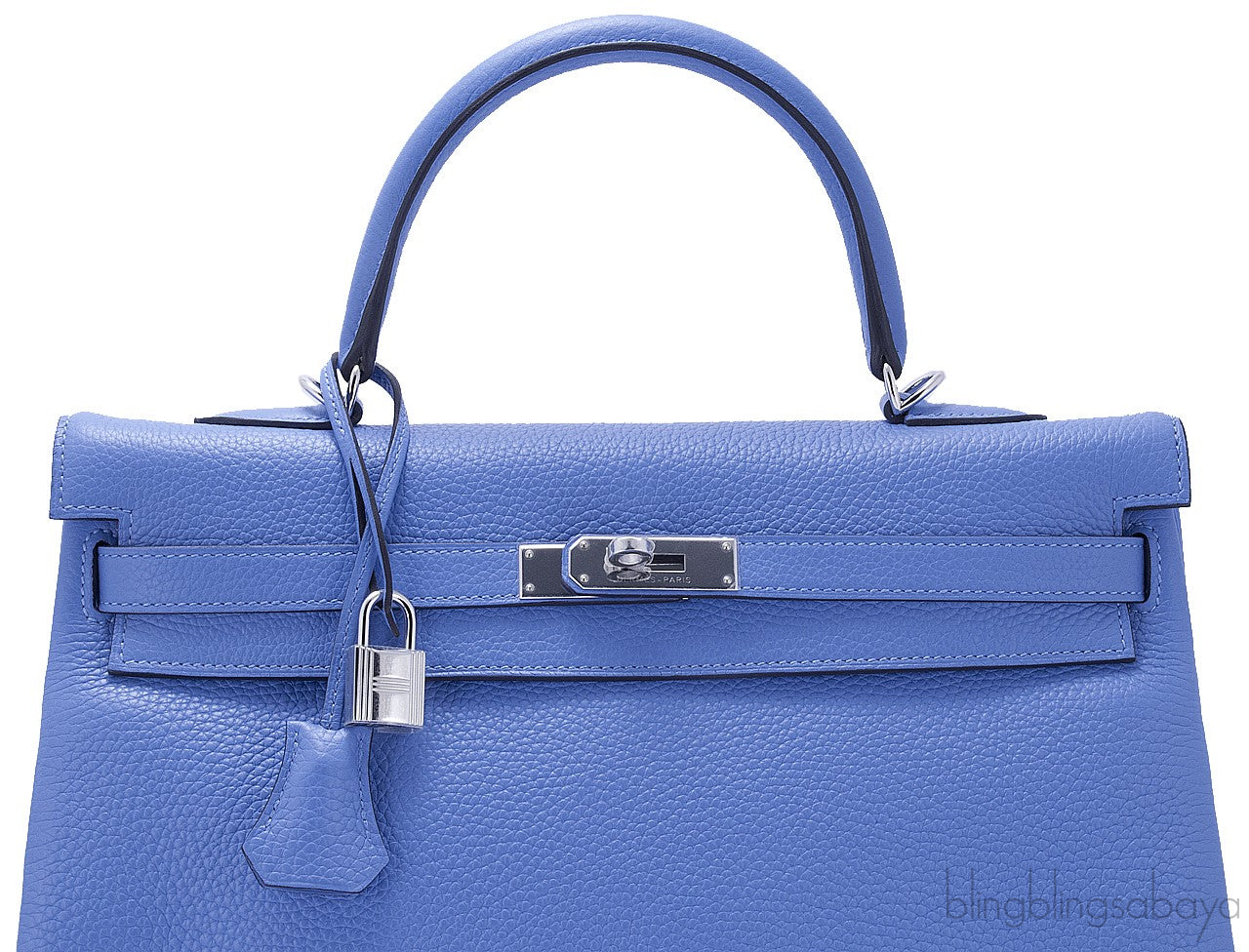 Kelly 35 Blue Paradise Taurillon Clem.
