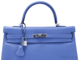Kelly 35 Blue Paradise Taurillon Clem.