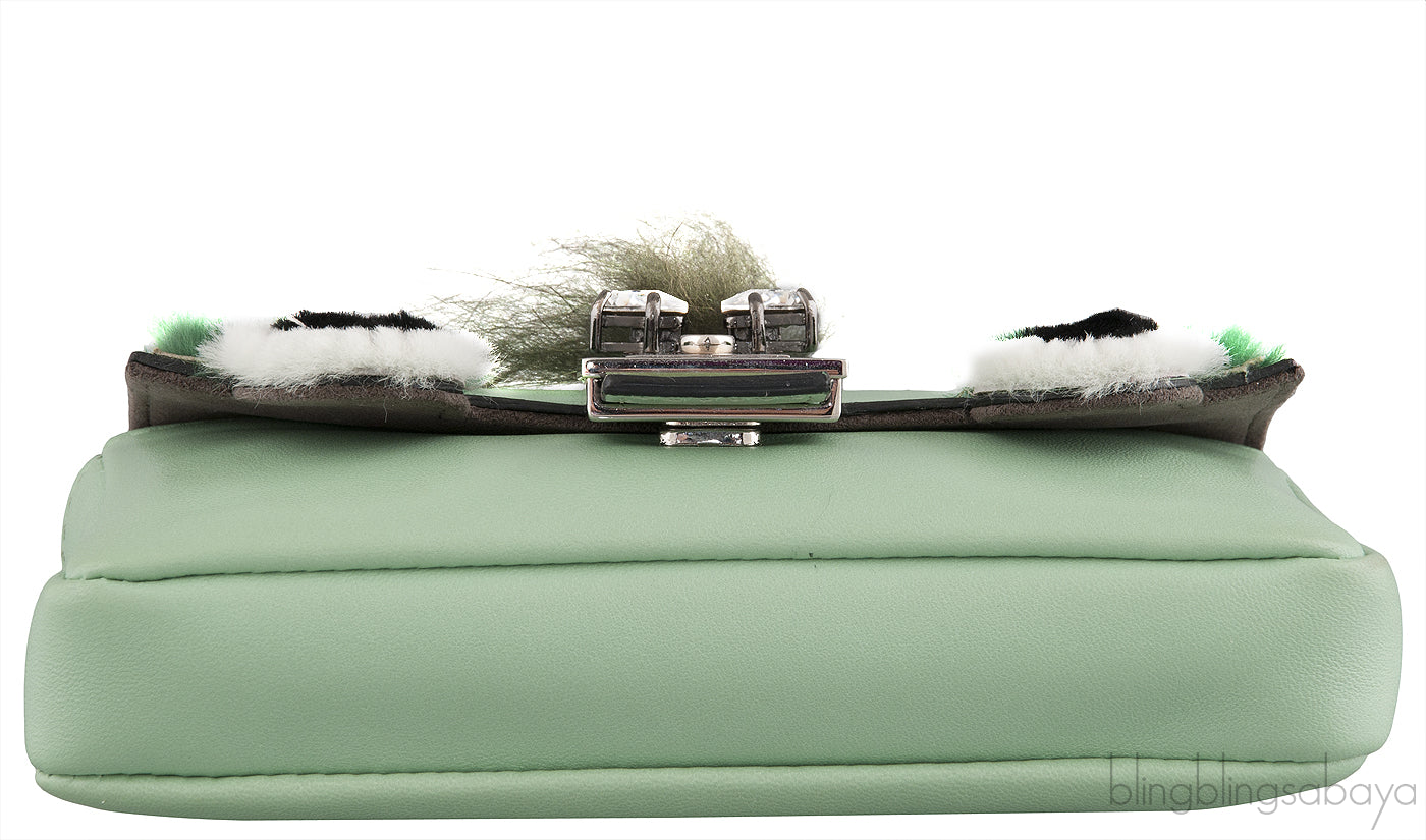 Green Micro Baguette Monster Bag