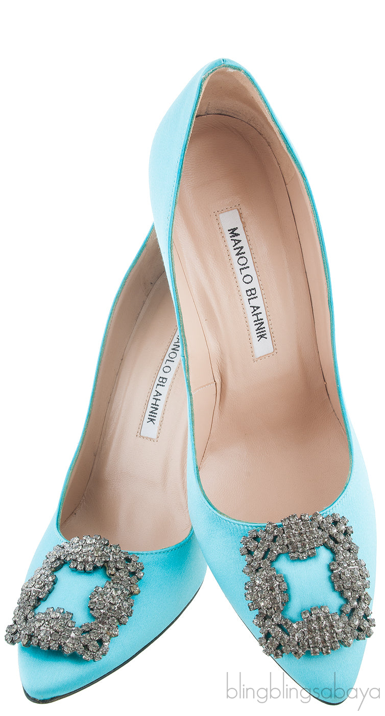 Tiffany Blue Satin Hangisi Pump