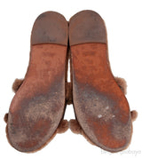 Cognac Monogram Mink Fur Slides