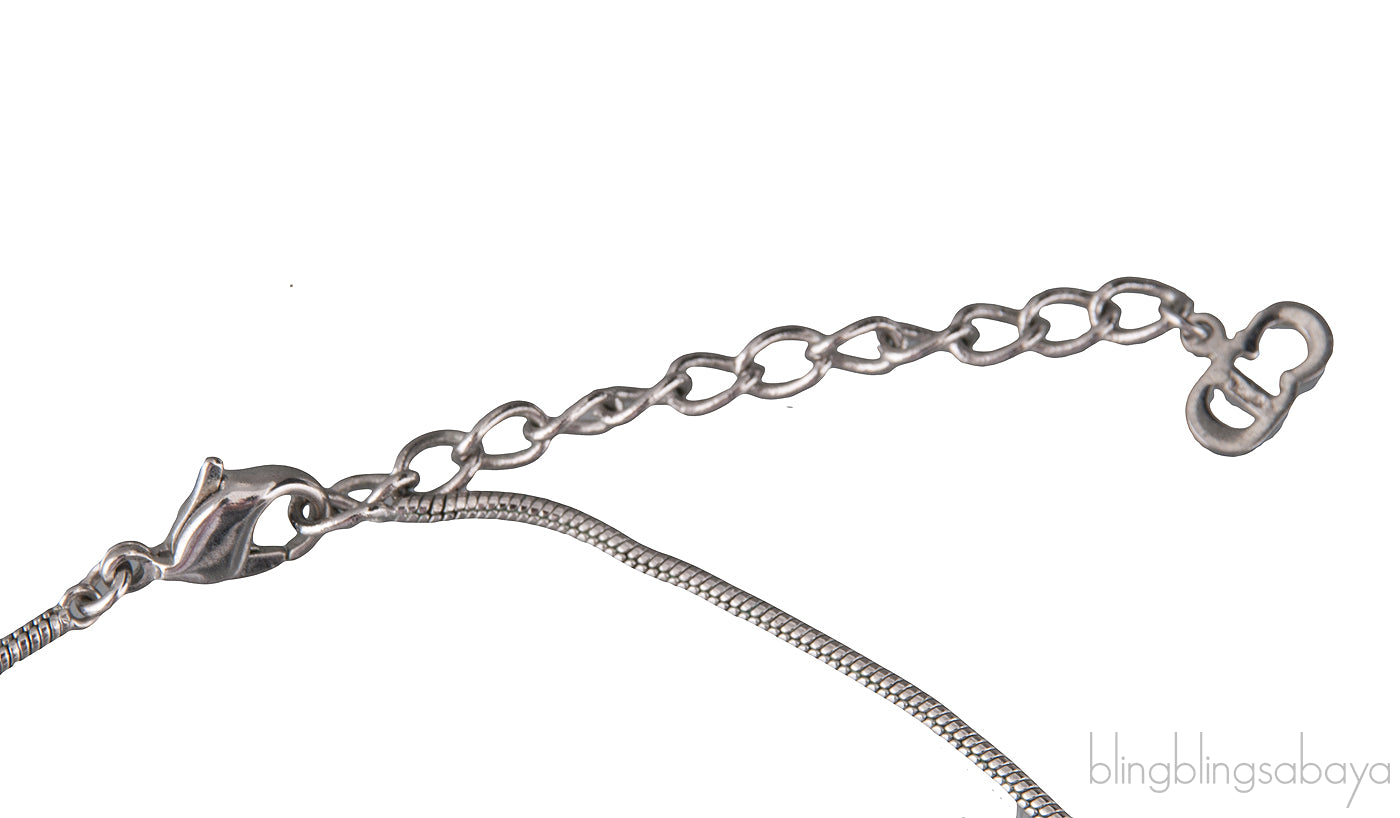 Vintage CD Dangle Bracelet & Heart Pendant