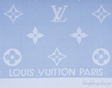 Powder Blue Monogram Silk Scarf