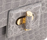 Grey Crocodile Shoulder Bag