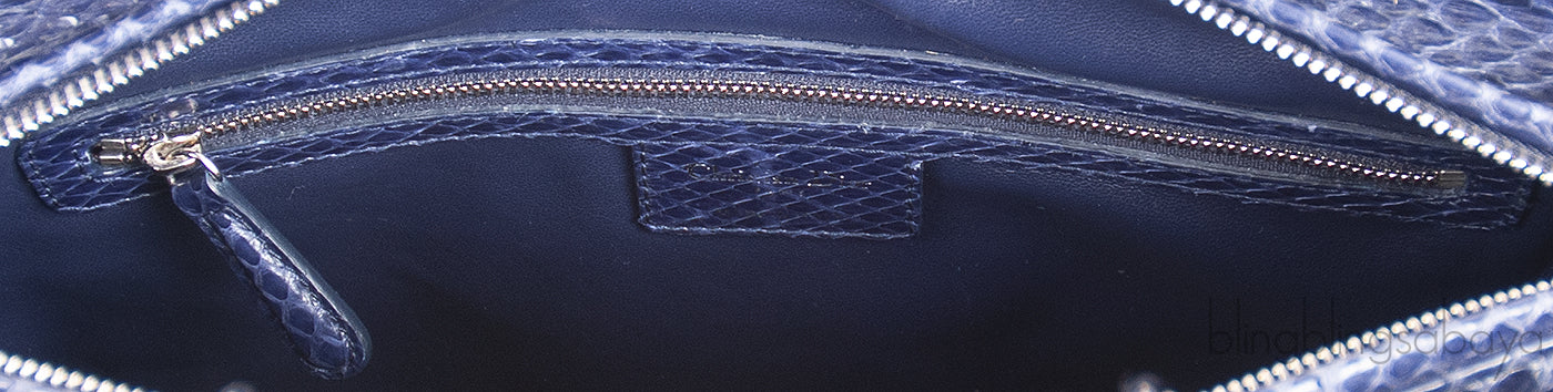 Lady Dior Large Blue Python Bag