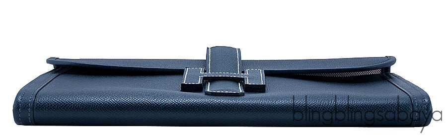 Jige Bleu Indigo Epsom Clutch
