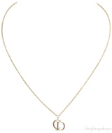 Gold Logo Strass Necklace