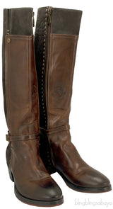 Bi-color Leather Boots