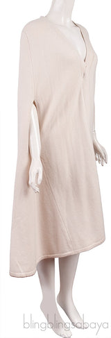 Off-white Open Front Wool Cape