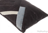 Fendi F Rectangular Grey Velvet Cushion