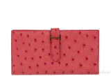 Bearn Bougainvillier Ostrich Wallet GHW