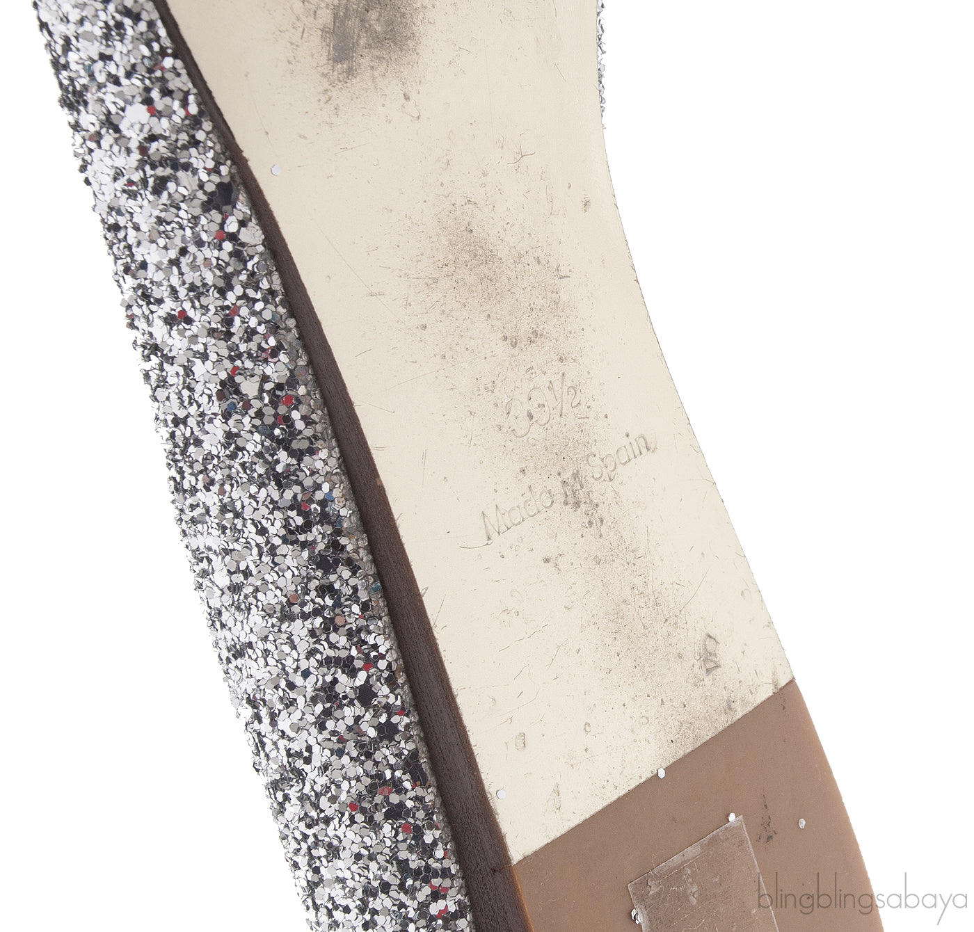 Silver Glitter Ballerina Flats