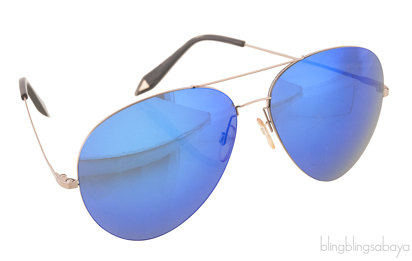 Blue Mirrored Sunglasses