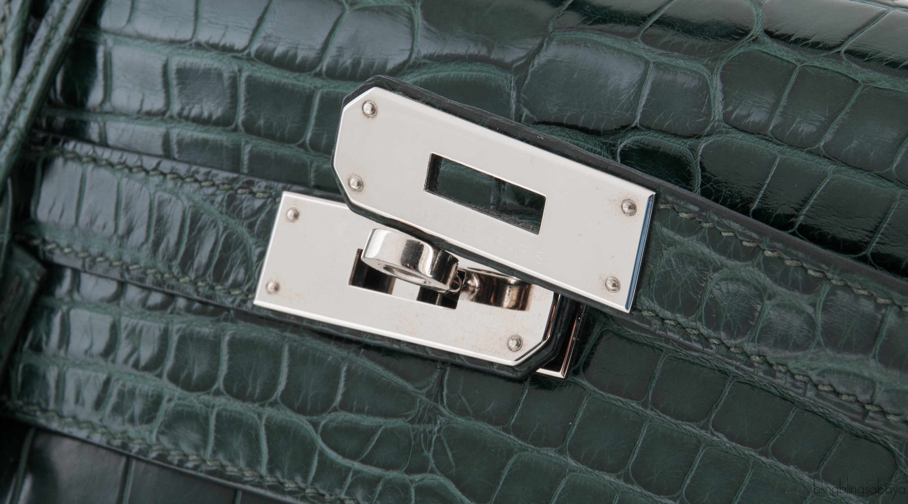 Kelly 32 Vert Fonce Crocodile PHW