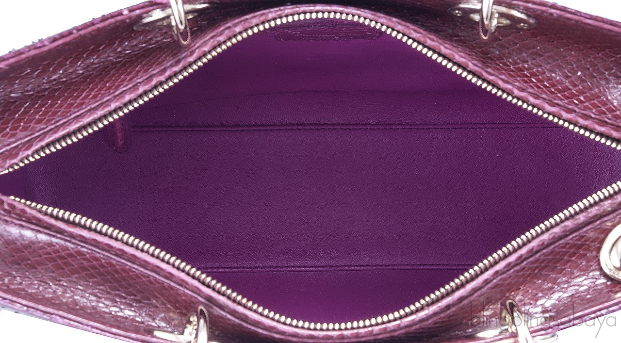 Lady Dior Tricolor Python Ltd. Ed.