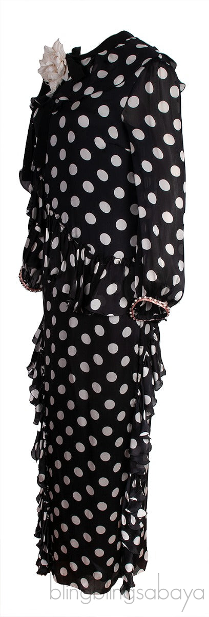 Ruffled Polka Dot Gown