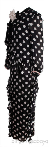 Ruffled Polka Dot Gown
