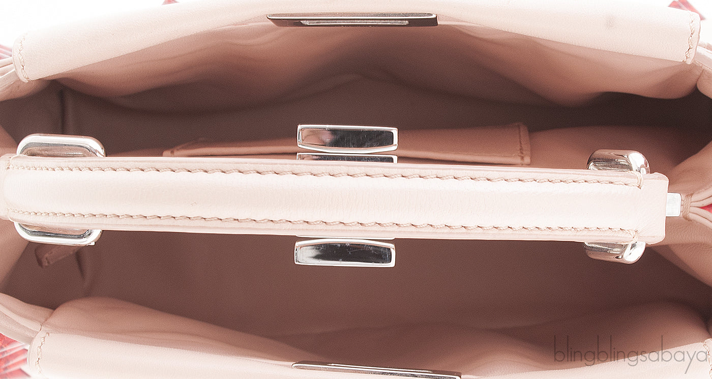 Beige Red Studded Peekaboo
