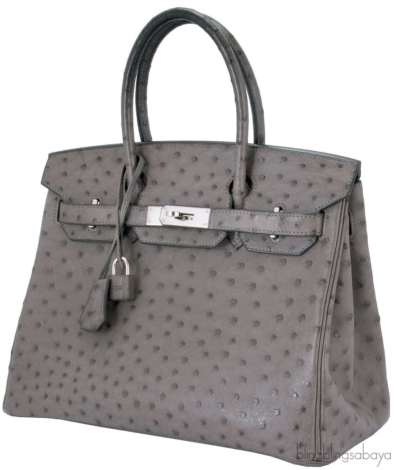 Birkin 30 Grey Mousse Ostrich PHW