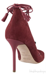 Suede Lace Up Heels