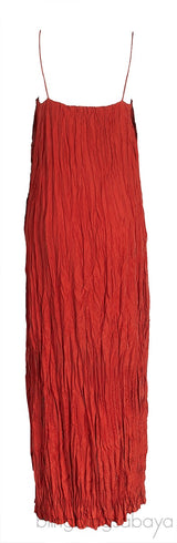 Crinkled Silk-Habotai Maxi Dress