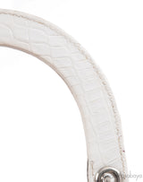 Christian Dior Lady Dior White Printed Crocodile Medium Bag