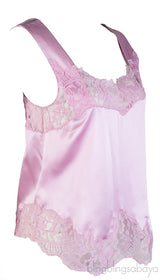 Pink Lace Trim Top