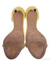 Jimmy Choo Shiloh Yellow Suede Crystal Heels