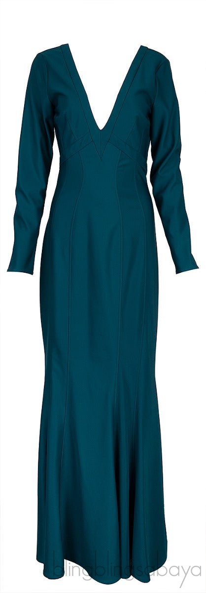 Green Longsleeve Mermaid Dress