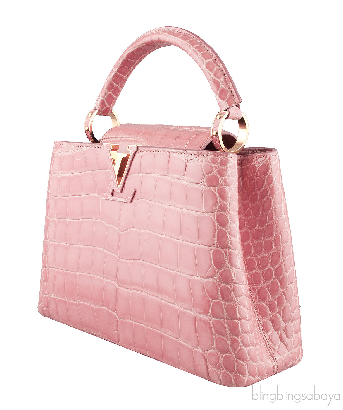 Capucines Vieux Rose Crocodile BB