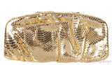 Dolce & Gabbana Gold Snakeskin Wallet Clutch
