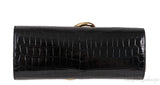 Egee Black Crocodile Clutch GHW