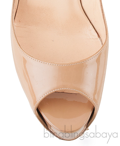 Very Prive 120 Nude Peep Toe Pump