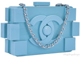 Powder Blue Lego Clutch Bag