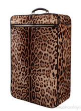 Leopard Pony Hair Large Luggage Trolley