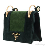 Patina Velvet Bi-color Shoulder Bag