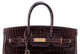 Birkin 35 Havanne Shiny Croco