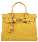 Birkin 30 Camel Ostrich GHW
