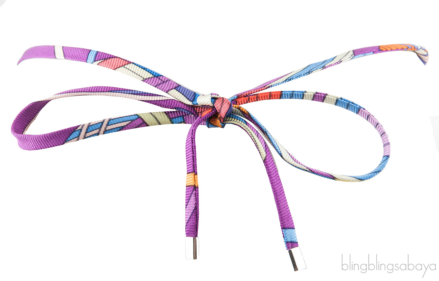 Multicolor Purple Silk Necklace
