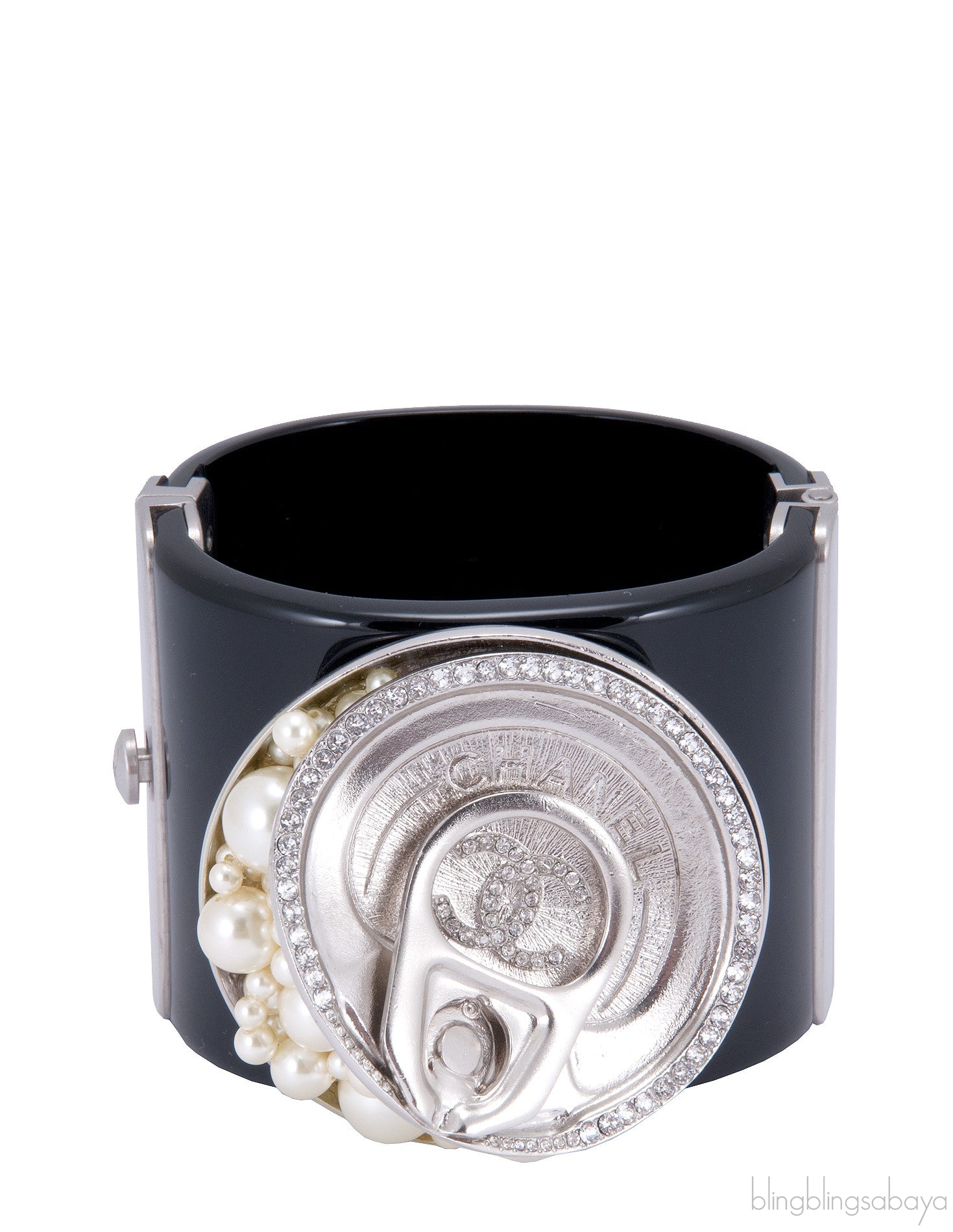 Black Soup Can Cuff Bracelet