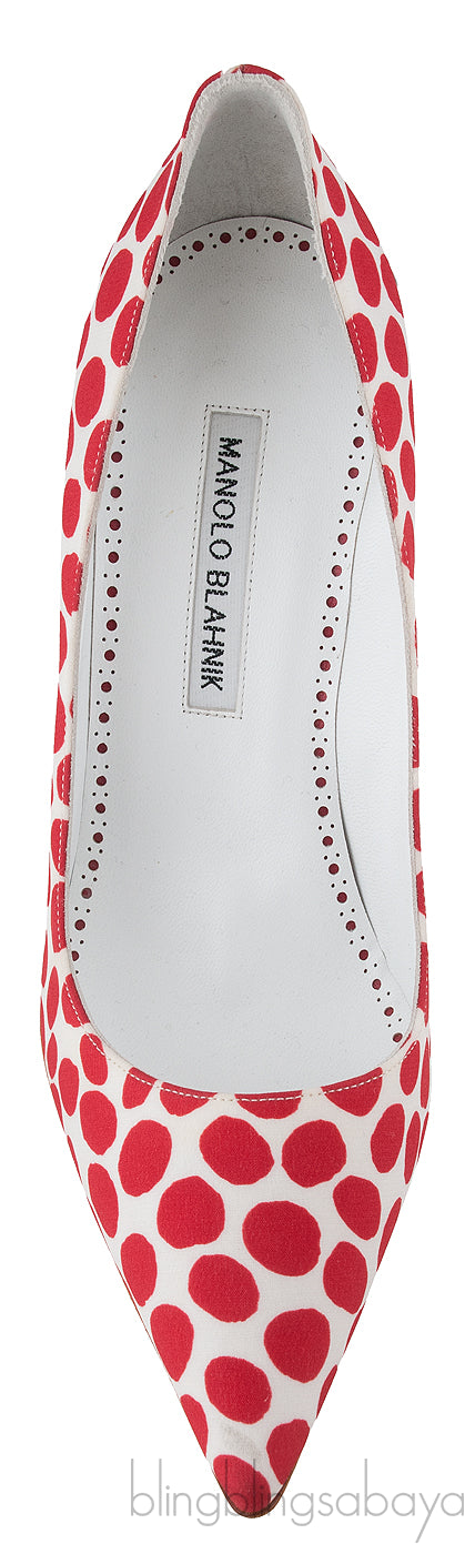 Polka Dot Pointed Toe Heels